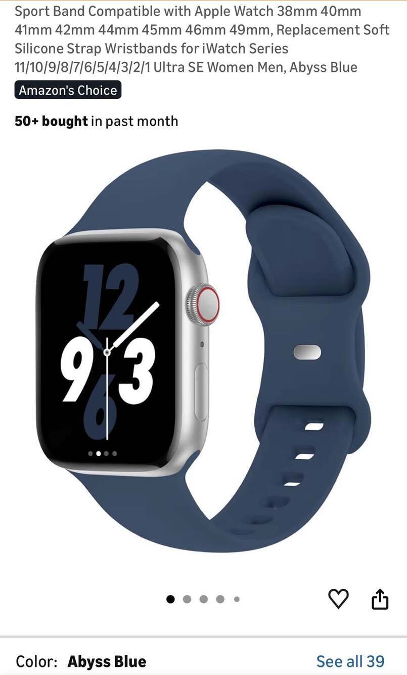 Lot of 18 Replacement Silicone and Woven Bands for Apple Watch 38/40/41mm - Picture 5 of 7